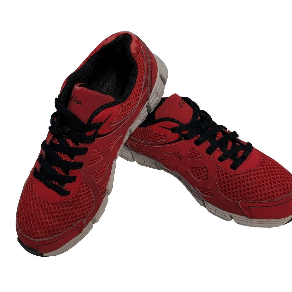 LA Gear Women's Size 6.0 Red & Black Sneakers Walking Running Athletic